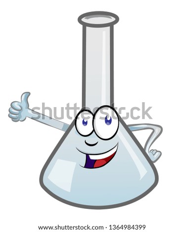 Chemical laboratory character cartoon . Vector illustration
