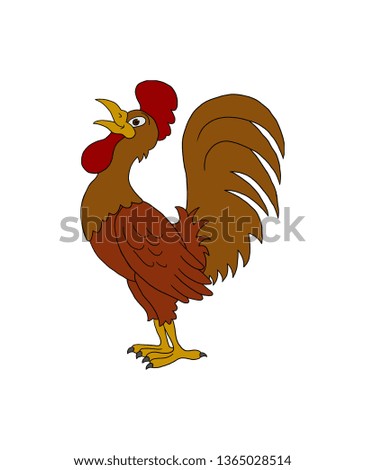 Cartoon style rooster picture