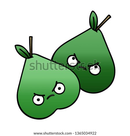 gradient shaded cartoon of a pears