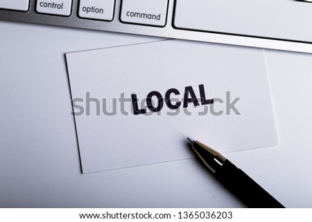 Local word write on the paper with office