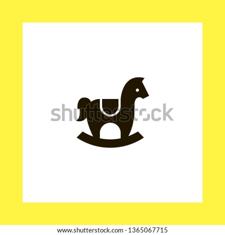 rocking horse vector icon. flat design