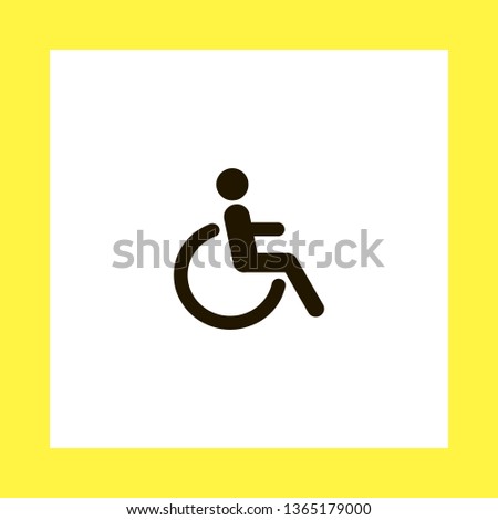 disabled vector icon. flat design