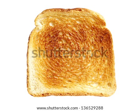 Slice toast bread isolated on a white background Royalty-Free Stock Photo #136529288