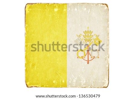 Vintage flag of the Vatican.