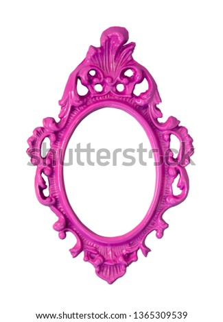 Pink Frame isolated on white
