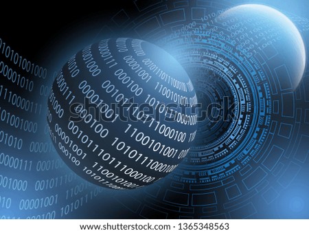 Global international exchange of information. Planet space modern technologies of the future finance banking. Binary code web security payment business vector illustration - Vector Graphics