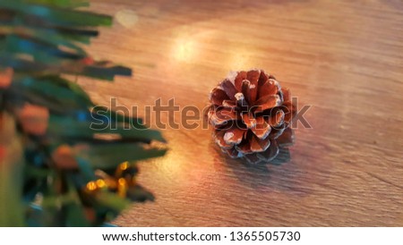 Christmas tree star gift box with bell background