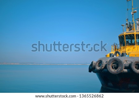 View of the tow in the background of the skyline sea, Odessa