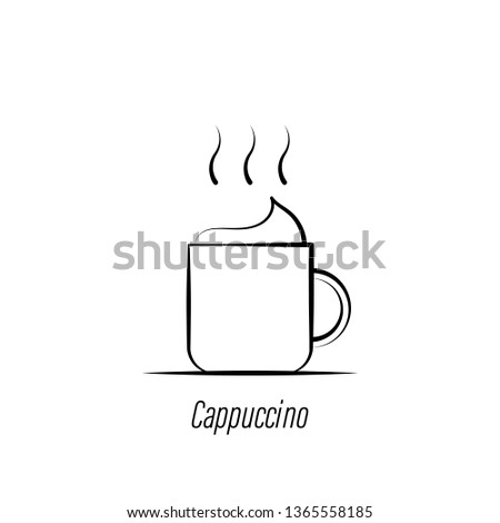coffee cappuccino hand draw icon. Element of coffee illustration icon. Signs and symbols can be used for web, logo, mobile app, UI, UX