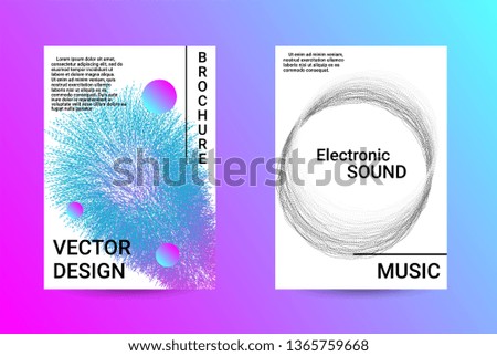 Minimum coverage of a vector. A set of modern abstract backgrounds with abstract gradient linear waves. Sound flyer for creating a fashionable abstract cover, banner, poster, booklet.