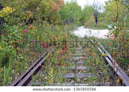 Abandoned Railway on an Autumn day. Fort Whyte, Winnipeg, Manitoba.