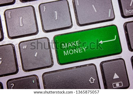 make money button on the keyboard close-up