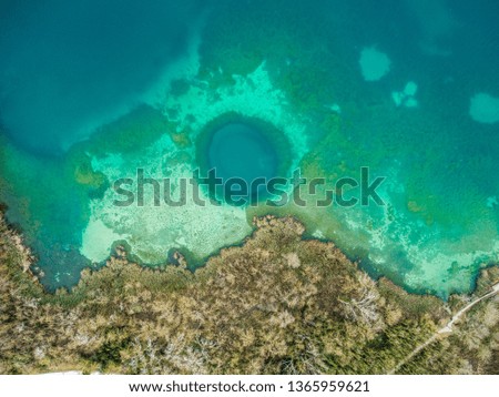 Hole in the sea near the shore