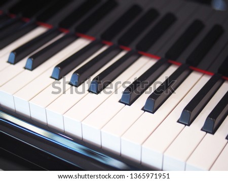 Close up image of pianino keyboard background.
