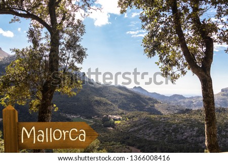 View of the Landscape near Lluc Monastery (Mallorca) from a the Hiking Path