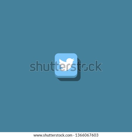 social media logo with 3d effect Royalty-Free Stock Photo #1366067603