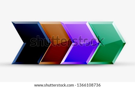Arrow geometrical abstract background, directional wallpaper concept, vector illustration
