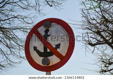 Sign on the embankment of  Neva River, Russia