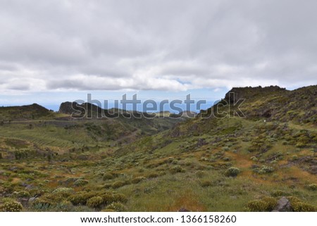 Landscape in the island of La Gomera, rich of tracks for hiking and beautiful canyon sceneries