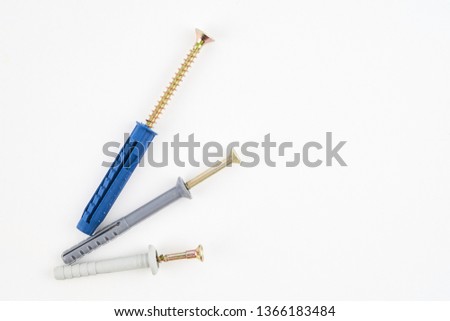 dowel for fixing building materials on a white background