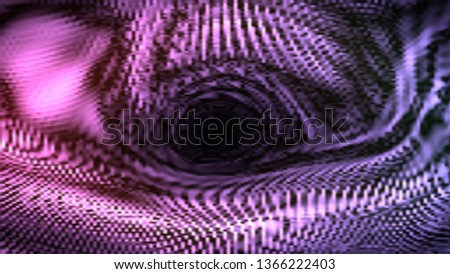 Vector illustration of a surrealistic distorted surface with glitch effect. Liquid color backdrop. Beautiful vibrant wallpaper. Blurred background.