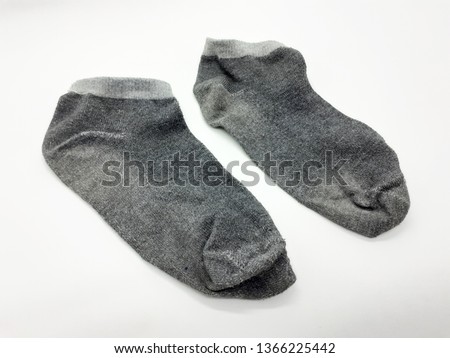 Colorful Beautiful Female Socks Pair in White Isolated background