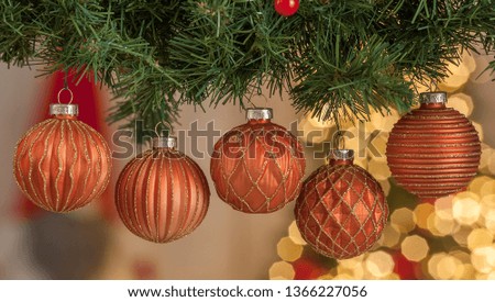 Christmas balls on a Christmas tree
