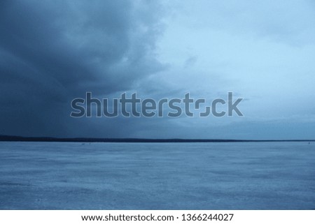  Clouds over the frozen lake