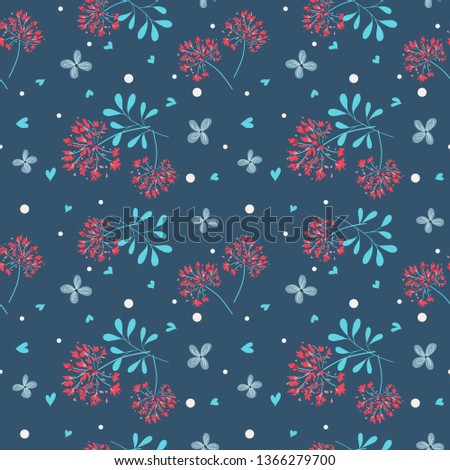 Seamless floral pattern. Background in small flowers for textiles, fabrics, cotton fabric, covers, wallpaper, print, gift wrapping, postcard, scrapbooking 