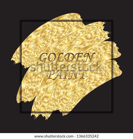 Gold paint glittering textured art. Abstract gold glittering textured art illustration. Vector illustration 