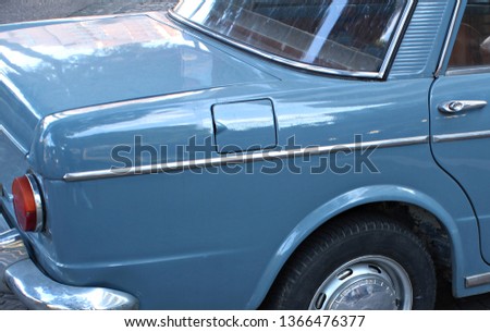 Italy: Detail of old car.