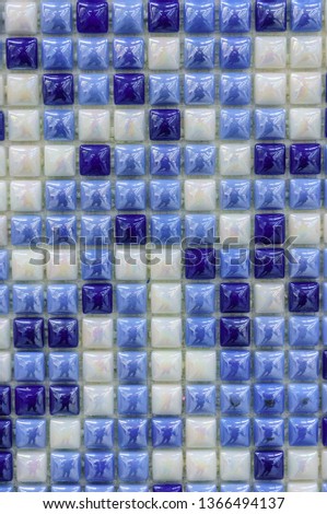 Modern glass mosaic tiles background. Mix color pattern for decoration. Texture tiles surface of bathroom or the kitchen floor and walls design decor
