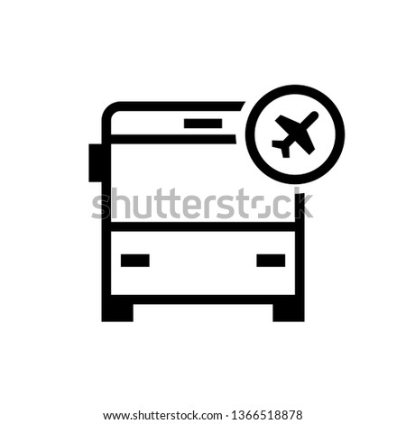 Airport bus shuttle icon. Clipart image isolated on white background