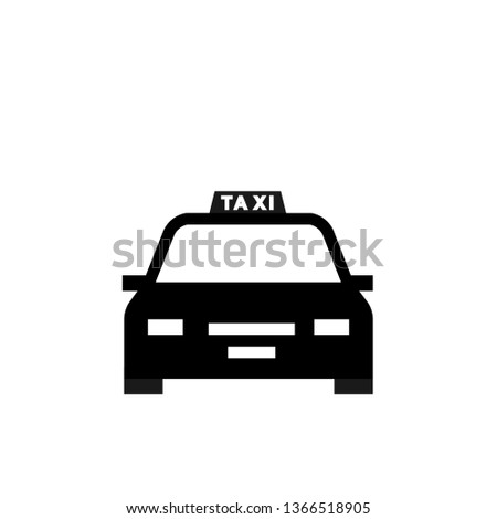Taxi icon. Clipart image isolated on white background