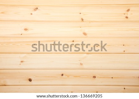 Wooden texture (surface, background) close up. Beige pine planks horizontal.