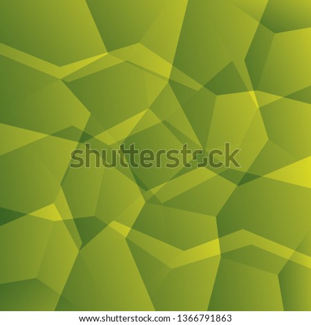 Abstract geometric green and yellow color background, vector illustration
