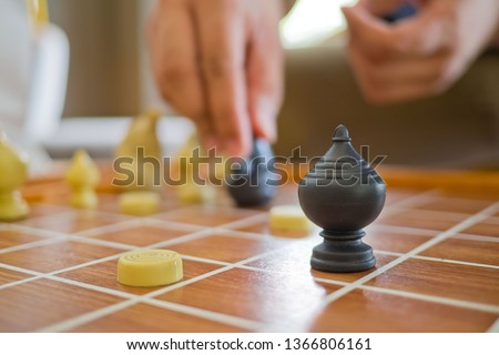 thai chess, wooden chess
