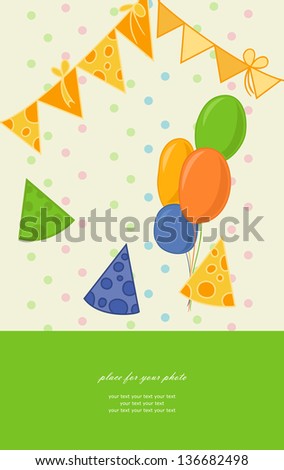 Happy birthday greeting card raster version