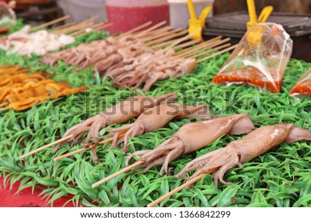 Grilled squid at street food