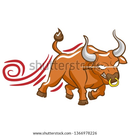 bull vector graphic clipart