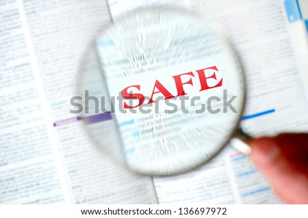 Magnifying safe word from book
