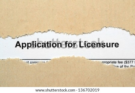 Application for licensure