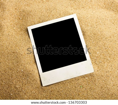 Empty photo on background beach sand