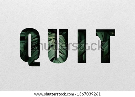 leaf letter word quit