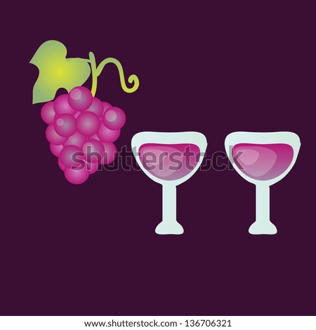 	Grape and wine background