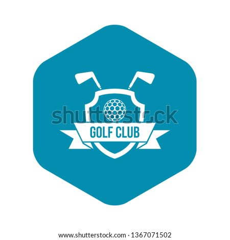 Golf club emblem icon. Simple illustration of golf club emblem vector icon for web