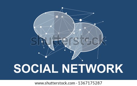 Illustration of a social network concept