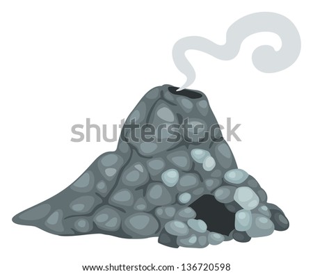 Illustration of a volcano