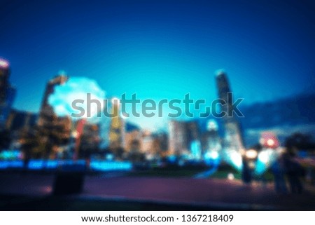 Abstract city in bokeh for background