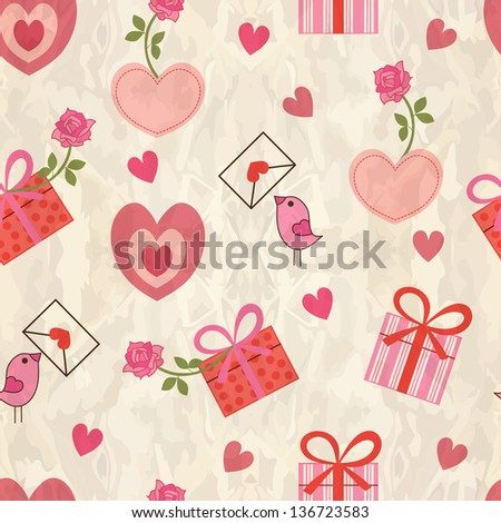 Valentine seamless pattern.
